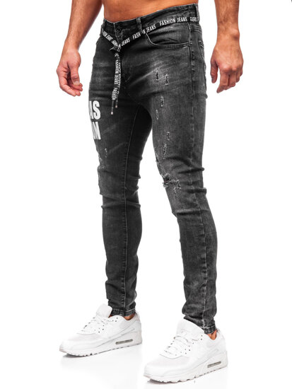 Herr Jeans Slim Fit Svart Bolf TF277