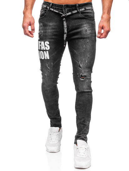 Herr Jeans Slim Fit Svart Bolf TF277