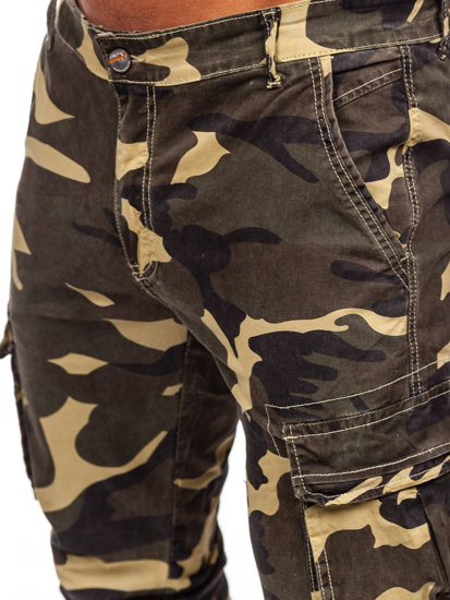 Herr Jeans cargo-joggers Khaki Bolf Z811