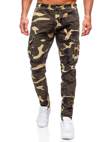 Herr Jeans cargo-joggers Khaki Bolf Z811