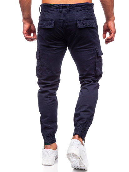 Herr Jeans cargo-joggers Marinblå Bolf Z808