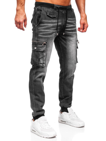 Herr Jeans cargo-joggers Svart Bolf MP0108N