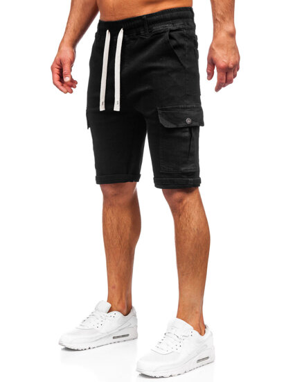 Herr Jeans cargo-shorts Svart Bolf 8256