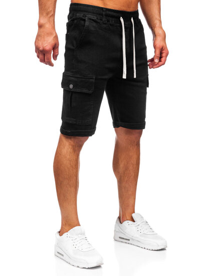 Herr Jeans cargo-shorts Svart Bolf 8256