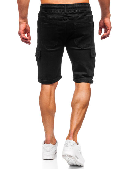 Herr Jeans cargo-shorts Svart Bolf 8256