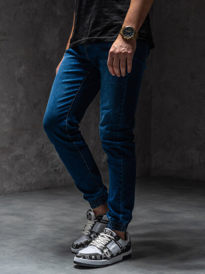 Herr Jeans-joggers Marinblå Bolf 8169A1