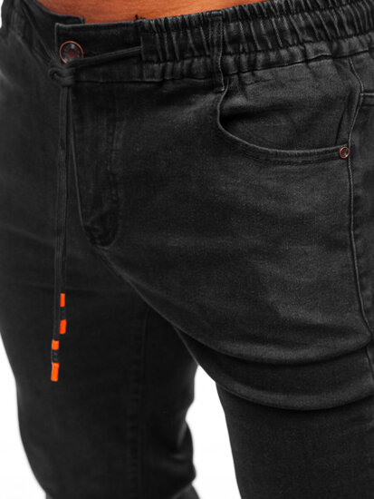 Herr Jeans-joggers Svart Bolf 9101