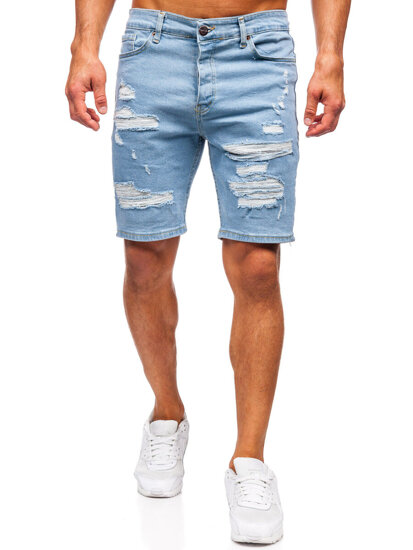 Herr Jeansshorts Blå Bolf 0760