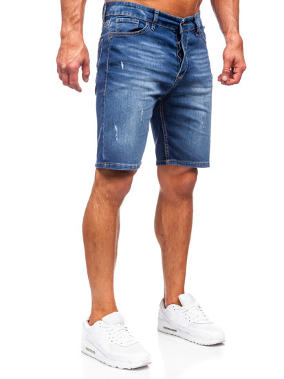 Herr Jeansshorts Marinblå Bolf 0423