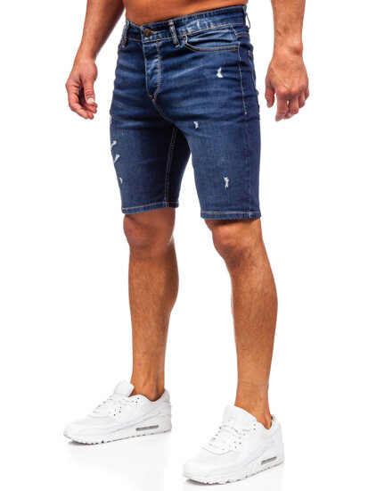 Herr Jeansshorts Marinblå Bolf 0438