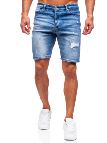 Herr Jeansshorts Marinblå Bolf 0458