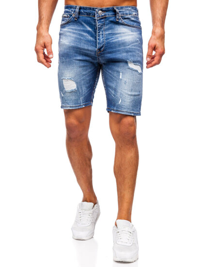 Herr Jeansshorts Marinblå Bolf 0596