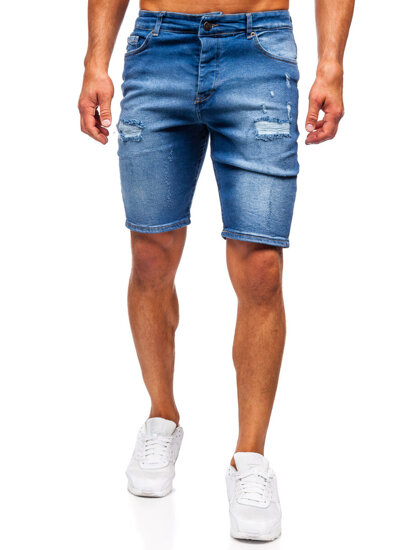 Herr Jeansshorts Marinblå Bolf 0727