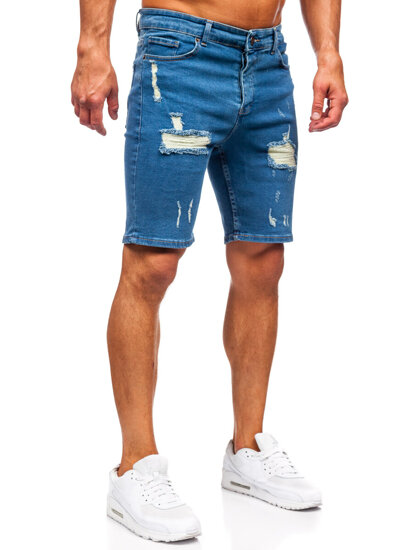 Herr Jeansshorts Marinblå Bolf 0736