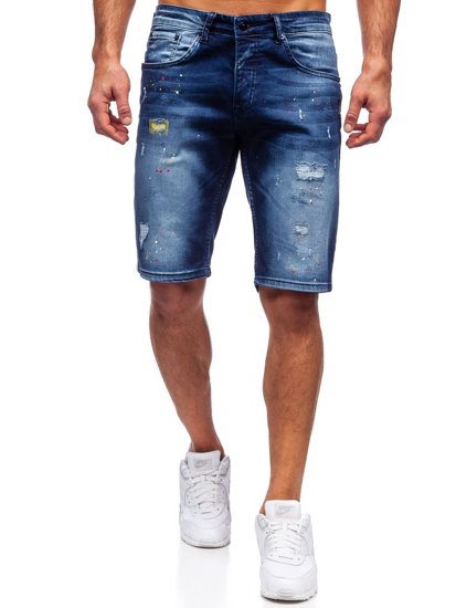 Herr Jeansshorts Marinblå Bolf 3001