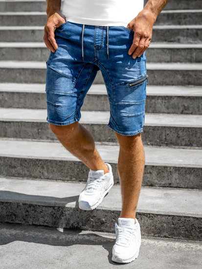 Herr Jeansshorts Marinblå Bolf KG3600-3