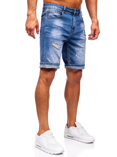 Herr Jeansshorts Marinblå Bolf NG60365