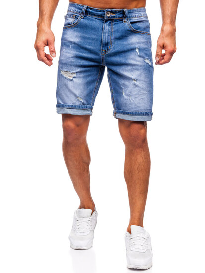 Herr Jeansshorts Marinblå Bolf NG60365