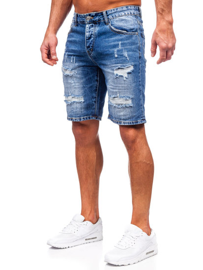 Herr Jeansshorts Marinblå Bolf RJ952