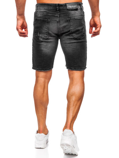 Herr Jeansshorts Svart Bolf 0376