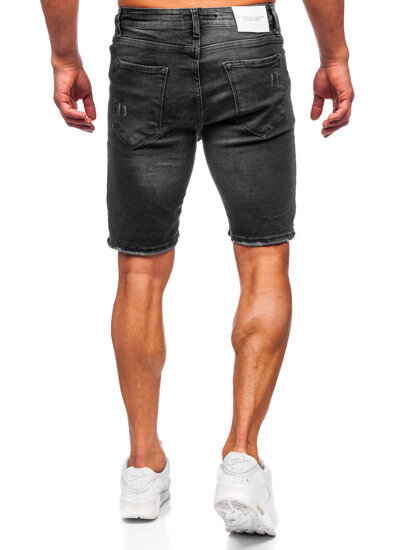 Herr Jeansshorts Svart Bolf 0386