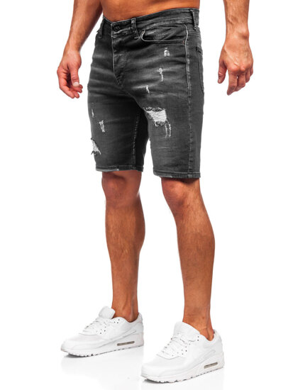 Herr Jeansshorts Svart Bolf 0389