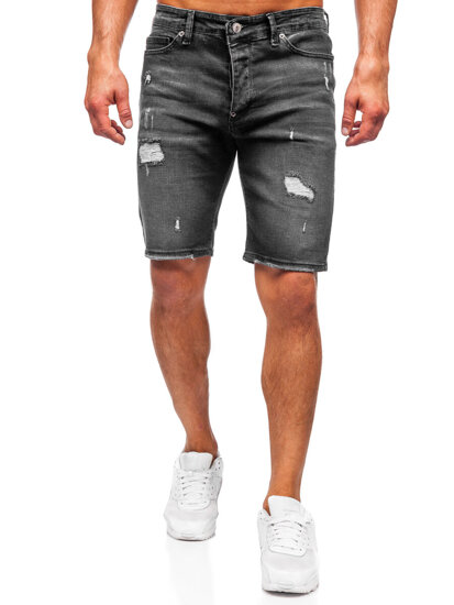 Herr Jeansshorts Svart Bolf 0393