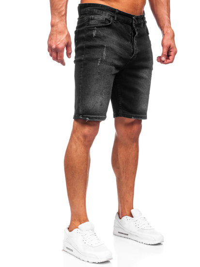 Herr Jeansshorts Svart Bolf 0490