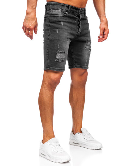 Herr Jeansshorts Svart Bolf 0491