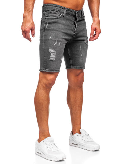 Herr Jeansshorts Svart Bolf 0525