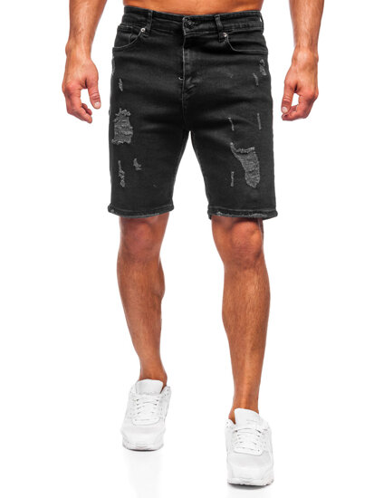 Herr Jeansshorts Svart Bolf 0626