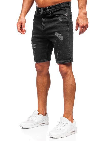 Herr Jeansshorts Svart Bolf 0627