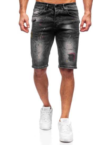 Herr Jeansshorts Svart Bolf 3014