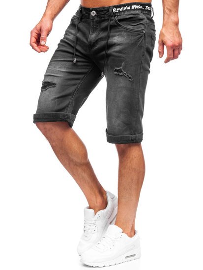 Herr Jeansshorts Svart Bolf K15002-2