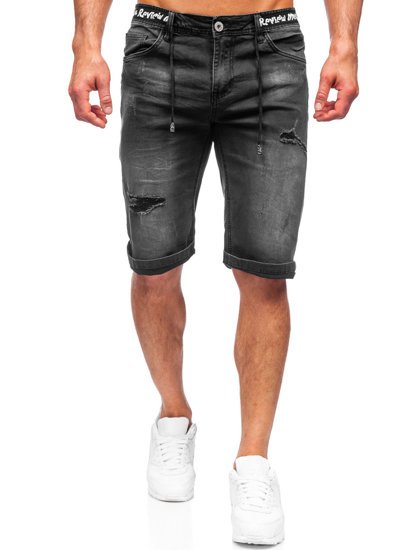 Herr Jeansshorts Svart Bolf K15002-2