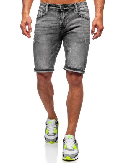 Herr Jeansshorts Svart Bolf KG3753A