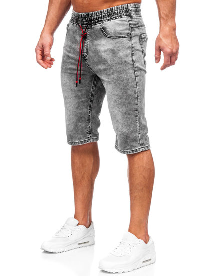 Herr Jeansshorts Svart Bolf KR1538