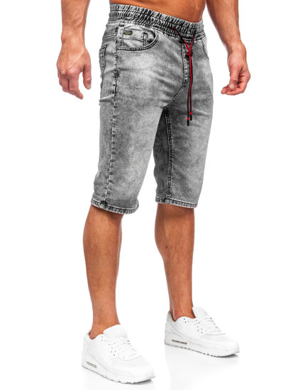 Herr Jeansshorts Svart Bolf KR1538