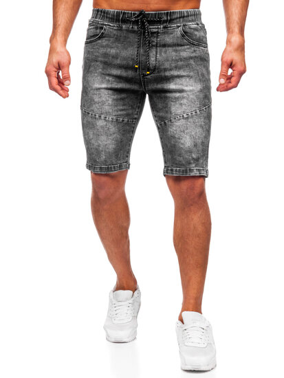 Herr Jeansshorts Svart Bolf TF174