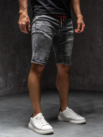 Herr Jeansshorts Svart Bolf TF175A1