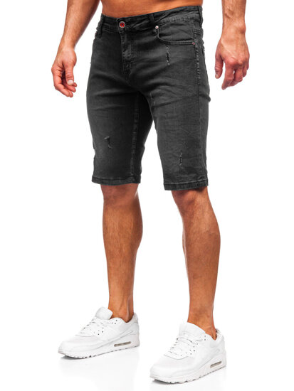 Herr Jeansshorts Svart Bolf TF194