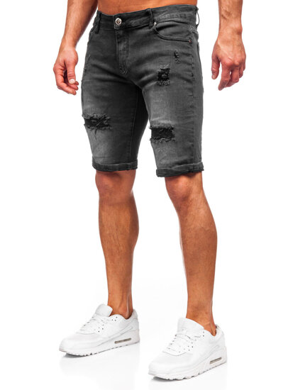 Herr Jeansshorts Svart Bolf TF195