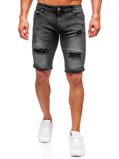 Herr Jeansshorts Svart Bolf TF195