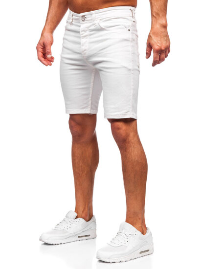 Herr Jeansshorts Vit Bolf 0341