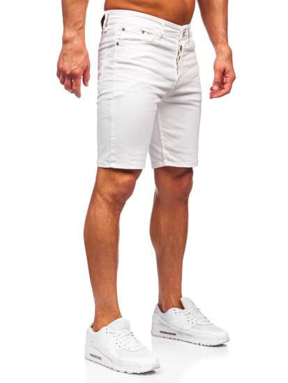 Herr Jeansshorts Vit Bolf 0341