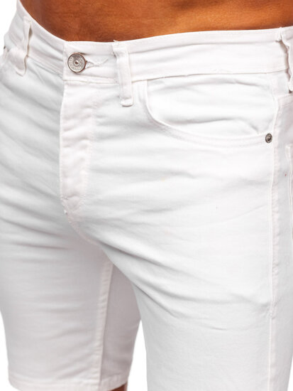 Herr Jeansshorts Vit Bolf 0341