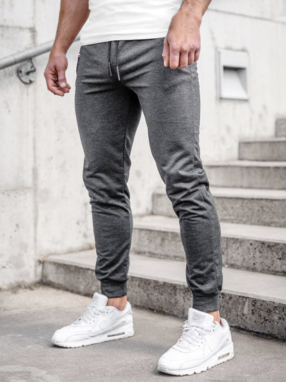 Herr Jogger Sweatpants Antrazitgrå Bolf JX5001A