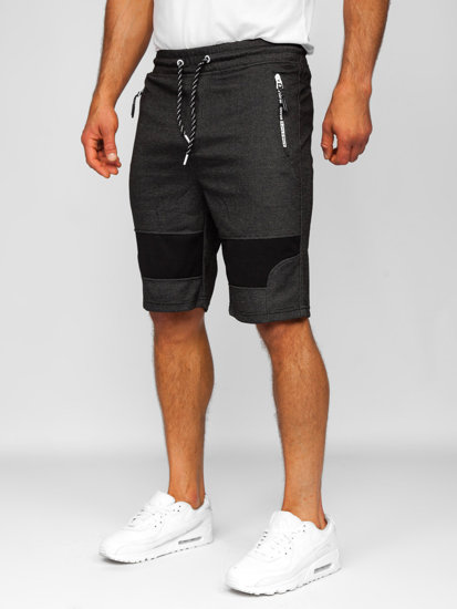 Herr Mjukisshorts Svart-Vit Bolf Q3877