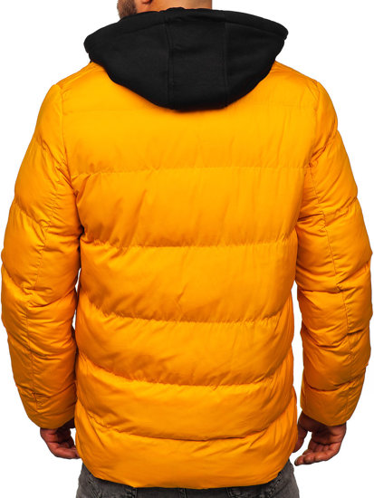 Herr Quiltad Vinterjacka Orange Bolf 27M8112