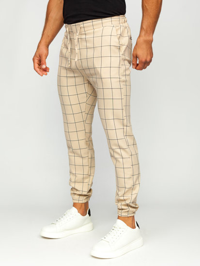 Herr Rutig Joggers Beige Bolf 0064